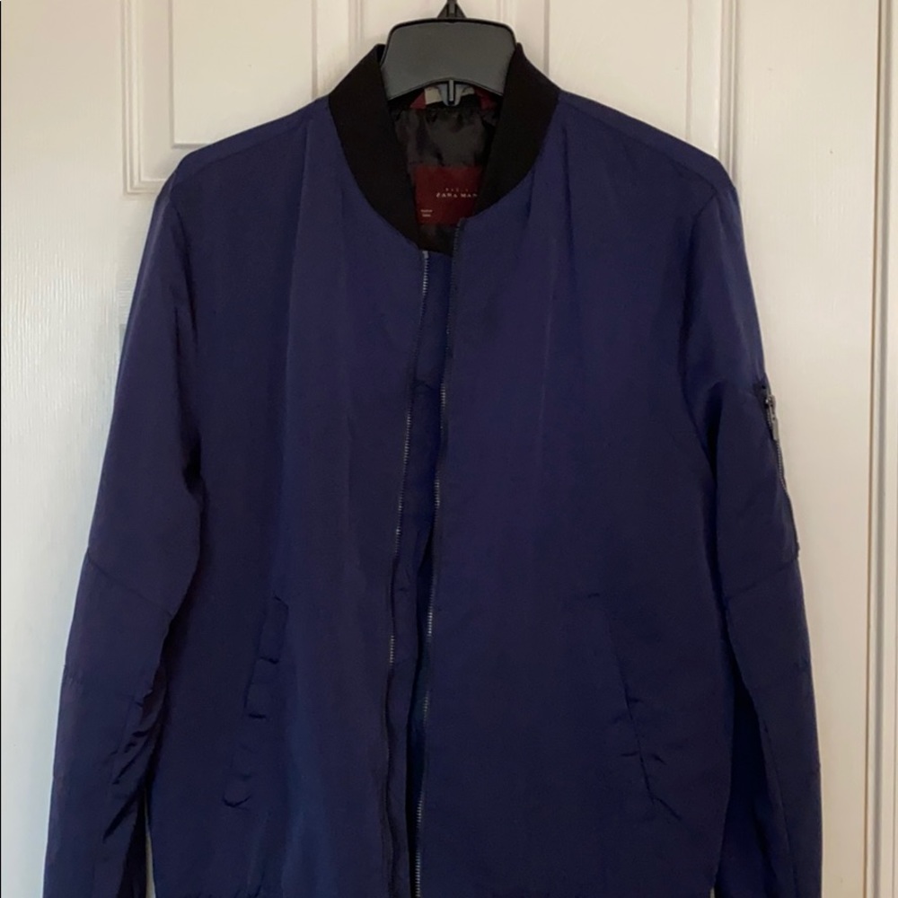 Zara Navy Bomber size large